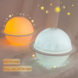 Diffusori di oli essenziali Cielo stellato Luce notturna Lampada di proiezione per bambini Diffusore di oli aromatici USB Umidificatore a nebbia ultrasonica per regali per bambini 230701