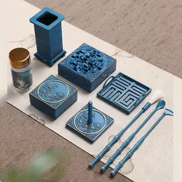 Essential Oils Diffusers 9 Pieces of Pure Copper Antique Incense Seal Set Entry Tool DIY Household Indoor Play Extension Mold 230701