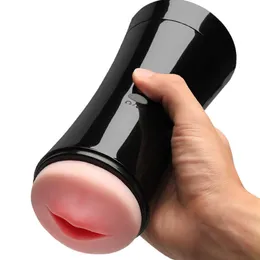 Fanle Elektrikli uçak kupası çift noktalı akıllı erkek eğitmen titreşim etkileşimi yetişkin seks oyuncakları
