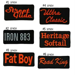 6 pçs lotl Motocicleta Rocker Bordado Ferro Em Patch Moto Biker Club MC Front Jaqueta Colete Patch Detalhado Bordado321b