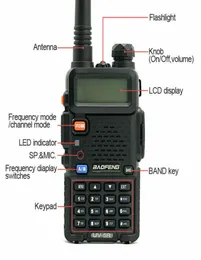 Walkie Talkie BF UV5R Two Way Radio Scanner Handheld Police Fire Ham Wireless Transceiver1061135