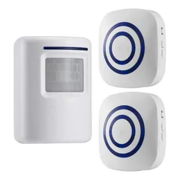 Kapı Zilleri Hareket Sensörü Alarmı Kablosuz Araba Yolu Uyarısı Ev Güvenlik Sistemi İnsan Vücudu İndüksiyon Akıllı Kapı Zili Sensörü ve Alıcısı 230701