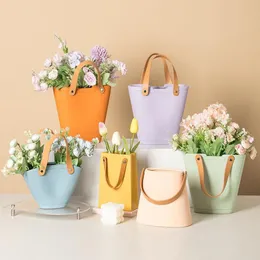Vases Handbag Ceramic Vase Home Decor Room Decoration Plant Pot Aesthetic Flower Modern Art Container 230701