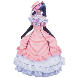 Anime Black Butler Ciel Phantomhive Cosplay Donne Vittoriano Abito da Ballo Medievale Costume2816