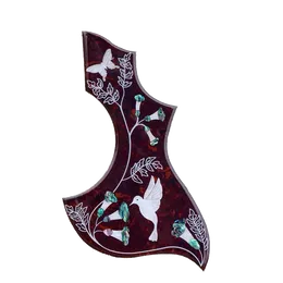 Ręcznie robiony wzór hummingbird aluminiowy pickguard pasuje do gitary akustycznej Gibson