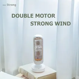 1 pç torre ventilador usb mini portátil folha dupla ventilador pequeno casa estudante dormitório escritório ventilador de mesa presente, máquina de resfriamento de verão