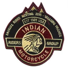 Indian 1901 Embroidery Patches don Patches Riders Group USA for Jacket Motorcycle Club Biker 4 inch Made In China Factory208G