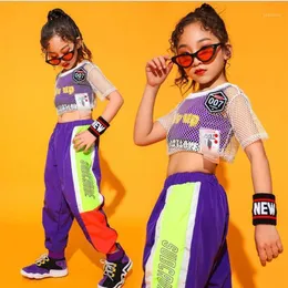 Stage Wear Children Ballroom Jazz Dance Costumes Hip-hop Style Students Teams Modern Girls Party Concert Outfits1278R