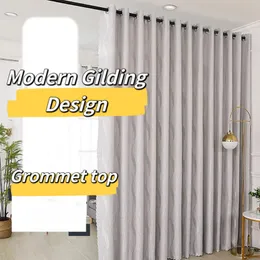 Ren gardiner mode Simple Modern Curtain Gilded Curved Strip Non Perforated High Shading For Bedroom Decoration 230701