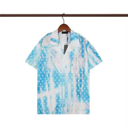 Luxurys Designers Blouse Shirts Men's Camisas de Hombreファッション幾何学レタープリントカジュアルシャツメン