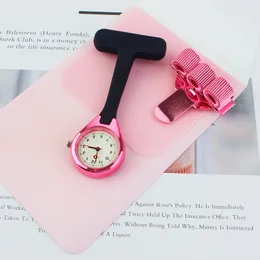 Pocket Watches Silicone Nurse Watch FOB Pocket Quartz Doctor Clock Medical With Pencil Case and Pen Holder Suit Nursing Accessories Gift 230701
