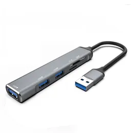 Kompakt USB-dockningsstation Lätt navadapter 5 i 1 portförlängning Högpresterande typ-C