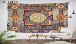 Cilected India Mandala Tapestry Gobelin Hanging Wall Floral Tapestry Fabric PolyesterCotton Hippie Boho Copriletto Tovaglie2771926