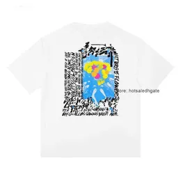 Herr t-shirts Sy Black 8 Designer Summer Letter Print Shirt Alphabet Printed Star Samma runda hals Kort ärm T-shirt för män och kvinnor