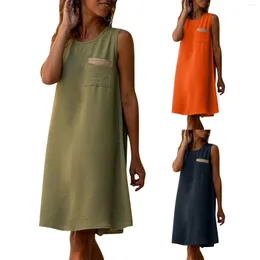 Casual Dresses Personality Crewneck Women's Sundress Simple Yet Exquisite Design