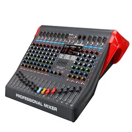 Mixer Cokyis 6/8/12 Channel Bluetooth Digital Microphone Sound Mixer Console Professional Karaoke Audio Mixer Amplifier med USB