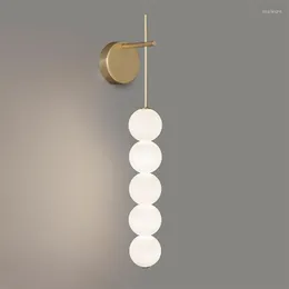 Wandleuchte Nordic Modern Schlafzimmer Nachttischlampe Luxus Wohnzimmer Treppe Gang Sphärisch Dekorativ