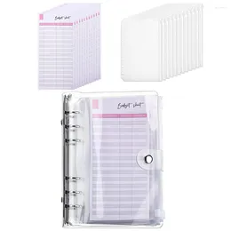 Gift Wrap Planner Budget Sheet Set Expense Tracking Sheets Paper Replacement Loose-leaf Cards Decorative Mini Envelopes