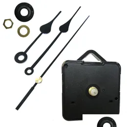 Other Clocks Accessories Diy Clock Mechanism Black Quartz Movement Kit Spindle Repair With Hand Sets Cross-Stitch Drop Delivery Ho Dhr50