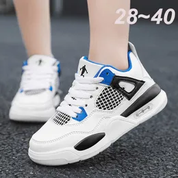 Turnschuhe Größe 28~40 Kinder Laufen Basketball Sportschuhe für Jungen Mädchen Leder Casual Walking Sneakers Kinder Atmungsaktiver Komfort OutdoorHKD230701