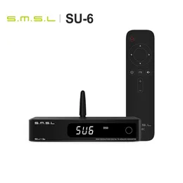 Amplifiers SMSL SU6 Bluetooth 5.0 Desktop Decoder ES9038Q2M CHIP 4* OPA1612 XMOS Audio DAC PCM 768KHz DSD512 LDAC/APTX HD REMOTE CONTROL