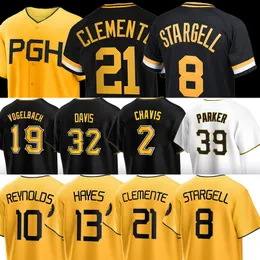 Pittsburgh Roberto Clemente Pirates City Baseball Jerseys Henry Davis Ke'Bryan Hayes Willie Stargell Bryan Reynolds David Bednar Oneil Cruz David Bednar