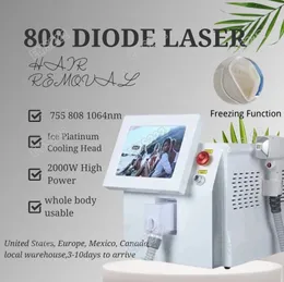 808nm bärbar diod laser hårborttagningsmaskin 2000W 3 våglängder 755 808 1064nm Permanent smärtfri grossistpris