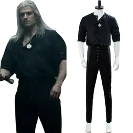 Geralt di Rivia Costume Cosplay Collana Abbigliamento casual Completo Set completo269u