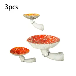 Decorative Objects Figurines Pack of 3 Mushroom Hanging Shelf Wall Decor Ornaments Storage Shelves 230703