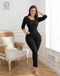 Waist Tummy Shaper Faja Colombiana Post Girdle With Side Zipper Body-Suit Mid Length Postpartum Recovery Tights For Stage Two 230701