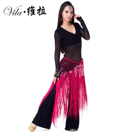 Women Belly Dance Sequin Tribal Tassel Hip Scarf Bellydance Triangle Hip Scarf Wrap Belt Skirt Fringes 13colors265C