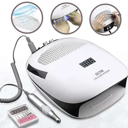 Nail Manicure Set 140W 3 IN 1Multifunction Dust Vacuum Cleaner Electric Drill UV LED Lamp Machine For Salon Too 230703