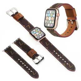 مصمم Apple Watch Strap Luxury Genuine Leather Watch Band for Apple Watch Series 8 9 4 5 6 7 Bands 49mm 38mm 42mm 44mm 45mm Iwatch Band Original Monogram AP Bands
