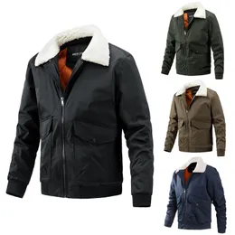 Men's jacket Plus Size large winter Lapel Neck thin cotton double-sided wear Coats Korean version slim fitting youth male top Outerwear