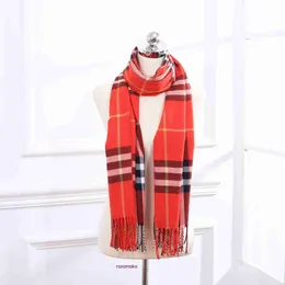 Fashion winter scarves retail for sale 2023 New Autumn and Winter Knitted Plaid Imitation Cashmere Scarf Tassel Shawl Warm Neck