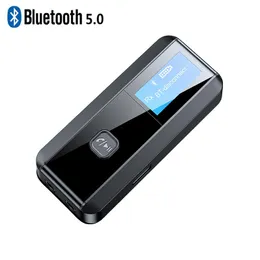 커넥터 5.0 Bluetooth 오디오 수신기 송신기 LCD 디스플레이 3.5mm 3.5 보조 무선 어댑터 TV PC 자동차 스피커를위한 Adaptador