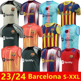 2023 2024 Barcelona camisas de futebol Jerseys ANSU FATI roupa de treino de futebol LEWANDOWSKI TRACKSUIT Barcelona SET FERRAN ADAMA AUBA PEDRI GAVI homem Tank Top 88