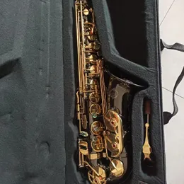 New arrival japoński saksofon altowy Suzuki e-płaski mosiądz niklowany klucze abalone czarny korpus złoty klucz instrument jazzowy z akcesoriami