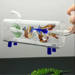 Accessori gratuiti per la classica bottiglia di drago con tubo quadrato in vetro narghilè ad acqua Maniglia Tubi di fumo Tubi di alta qualità