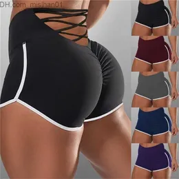 Shorts femininos esportivos shorts femininos cintura alta com elástico sem costura legging fitness push up para treino de academia bolso shorts para ioga 220725 Z230703