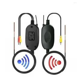 Videocamere Kit ricevitore trasmettitore video RCA wireless per auto da 2,4 GHz per parcheggio Backup Cam Monitor DVD Telecamera posteriore