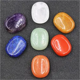 Stone Worry Thumb Natürlicher Rosenquarz Heilkristalltherapie Reiki-Behandlung Spirituelle Mineralien Mas Palm Gem Art Craft Drop Deliver Dh8Xt