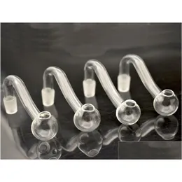 Rauchpfeifen Qualität Glas Ölbrenner Rohr 10mm 14mm 18mm männlich weiblich Pyrex Clear Curve Wasser für Bongs Est Drop Lieferung Home Gard Dhbco