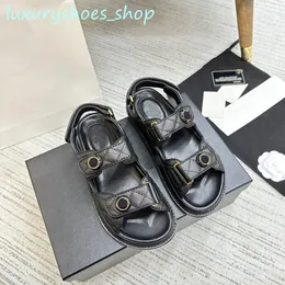 Designer Shoe Woman Sandals Slingback Platform Dad Sandal Shoes Leather Calf Quiltade Slides Summer Grandad Luxury Sandles for Women Beach Strap Sandalias 35-42