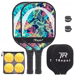 Squash Balls 2PCS Pickleball Rackets Carbon Fiber Paddle Lightweight Pickleball Paddles Thin And Quick Set With Carrying Bag And 4 Balls 230703