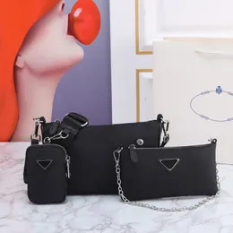 Modedesigner 3 Sets Umhängetaschen Handtaschen Re-Nylon Mann und Frau
