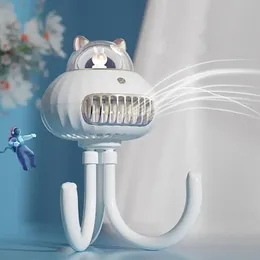 Fanluoqi ładowalny fan USB dla dzieci, wentylator dziecięcy z elastycznym klipsem statywowym na wentylatorach z 3 prędkością, wentylatorami ręcznymi i nocnym światłem do sypialni, biuro