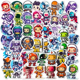 50Pcs Cartoon Astronaut Stickers Pack Waterproof Vinyl Stickers Non-random for Car Bike Luggage Laptop Skateboard Scrapbook Water Bottle Decal