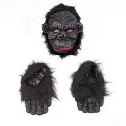 Maski imprezowe maska orangutana Halloween straszna małpa Horror Sile Cosplay kostium na stopy dostawa upuść dostawa dom ogród świąteczne materiały Dht7V