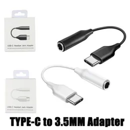 Type-C USB-C male to 3.5mm Earphone Cable Adapter AUX Audio Headset Female Jack for Samsung Note 10 20 S20 Ultar S21 Galaxy Z Fold 2 Flip Plus Smart Phone